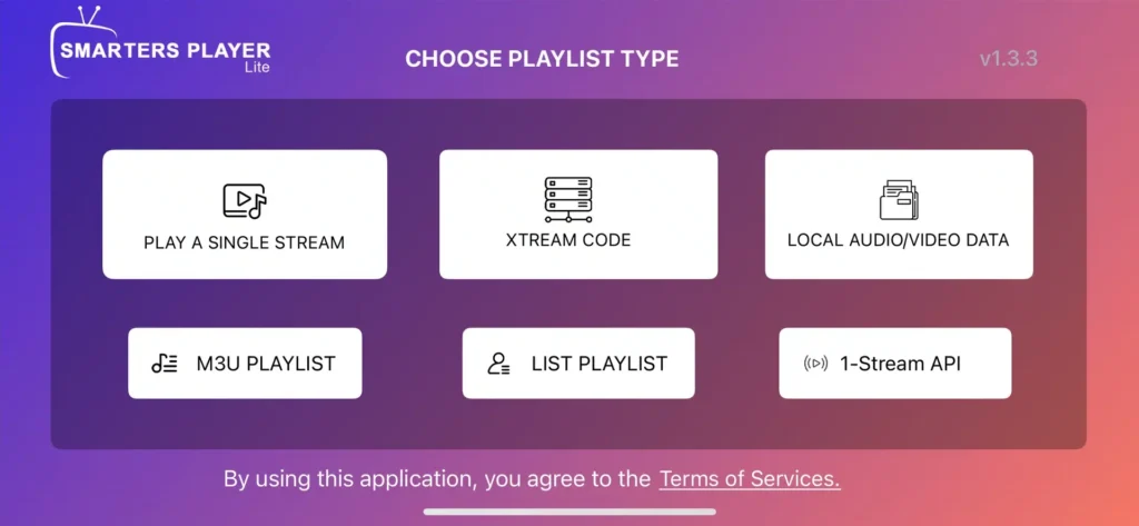 interface IPTV Smarters Player Lite