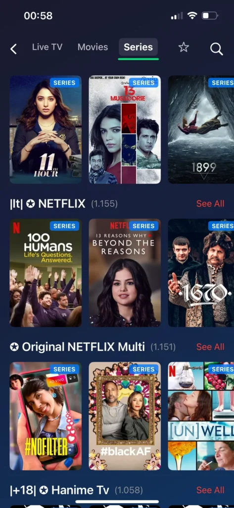 contenu iptv ios