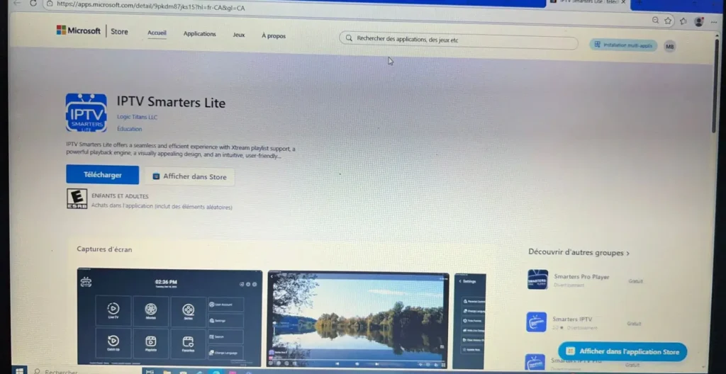 Smarters Player Lite sur Windows